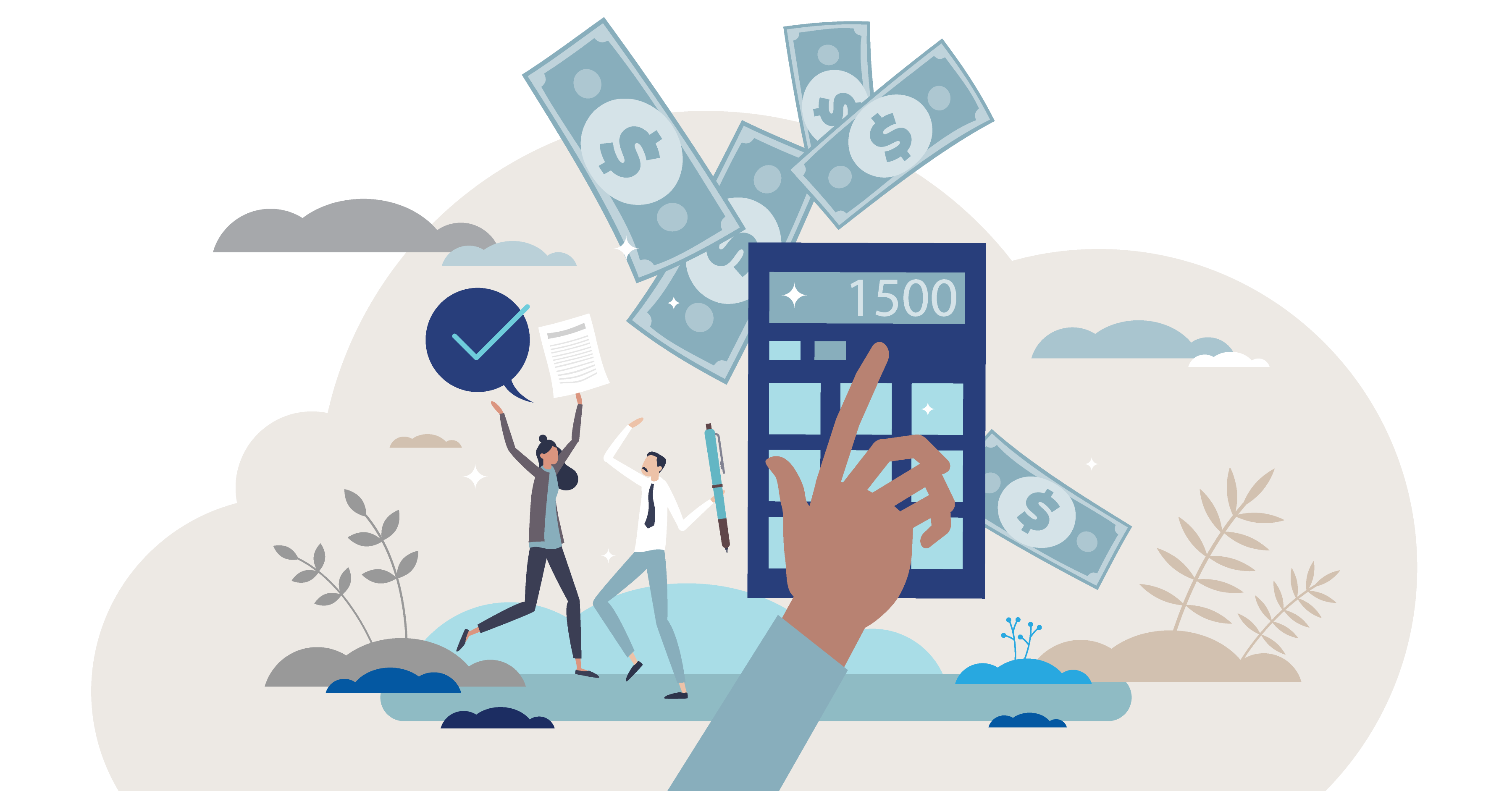 Stock image depicting accounts payable and accounts receivable